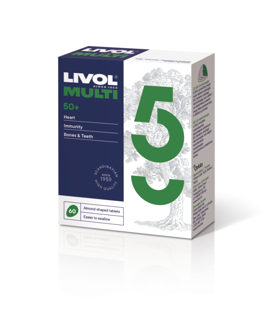LIVOL MULTI vitaminai 50+, 60 tabl.