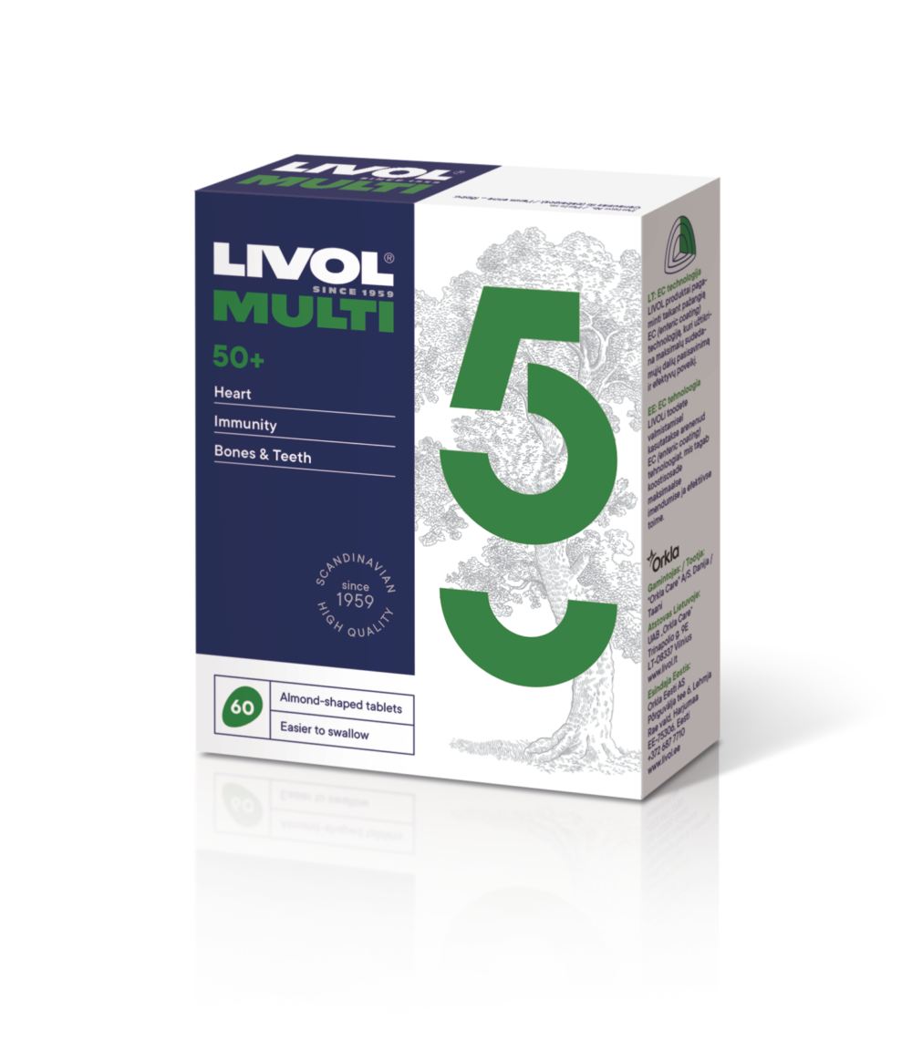 LIVOL MULTI vitaminai 50+, 60 tabl.