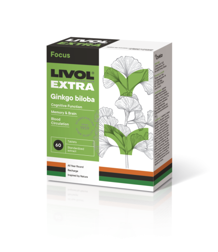 LIVOL EXTRA Ginkgo biloba, 60 tabl.