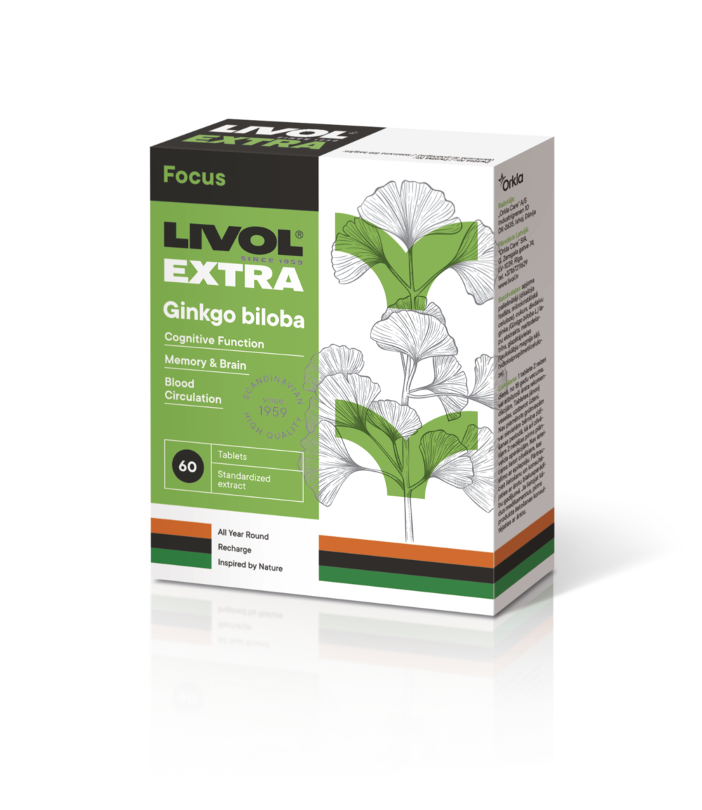 LIVOL EXTRA Ginkgo biloba, 60 tabl.