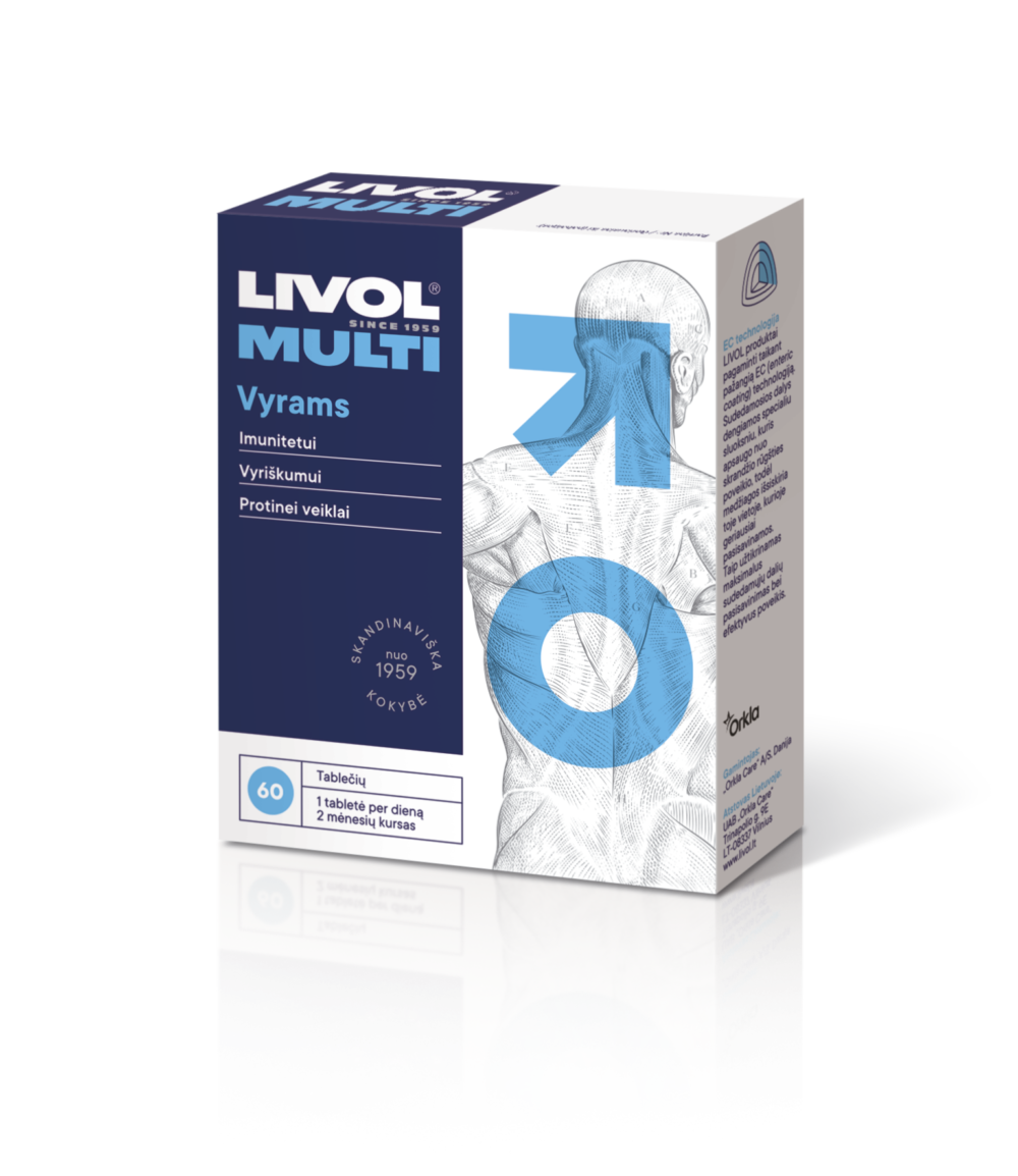 LIVOL MULTI vitaminai vyrams, 60 tabl.