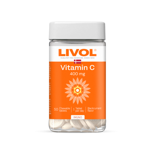 LIVOL Vitaminas C 400 mg, 50 tabl.