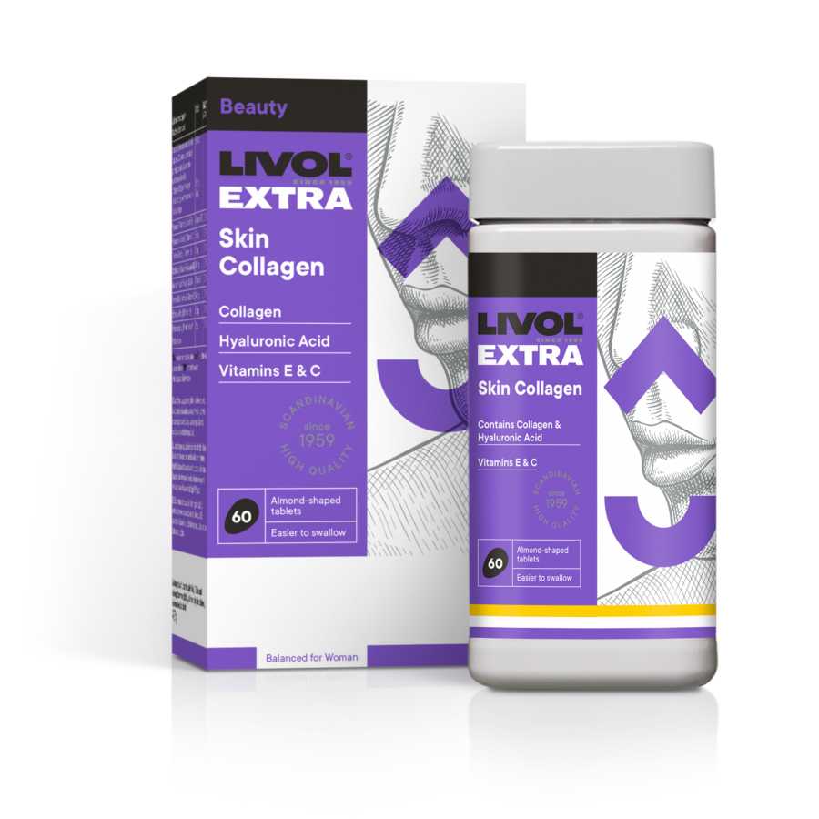 LIVOL EXTRA vitaminai Skin Collagen, 60 tabl.