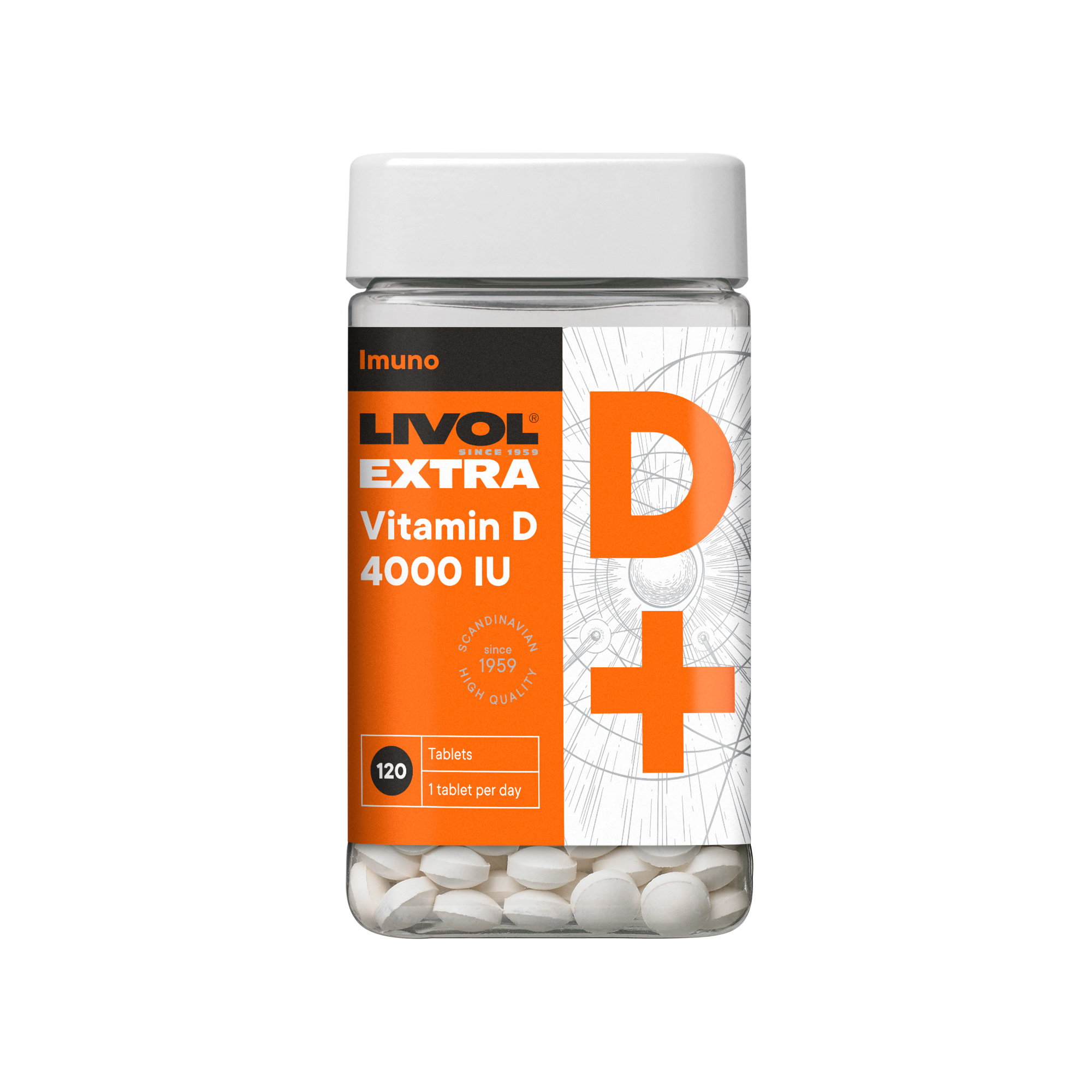 LIVOL EXTRA Vitaminas D 4000 TV, 120 tabl.