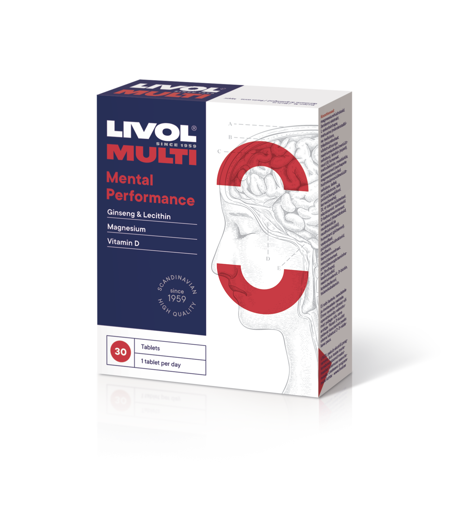 LIVOL MULTI vitaminai Mental Performance, 30 tabl.