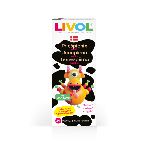 LIVOL Priešpienio pastilės, 20 past.