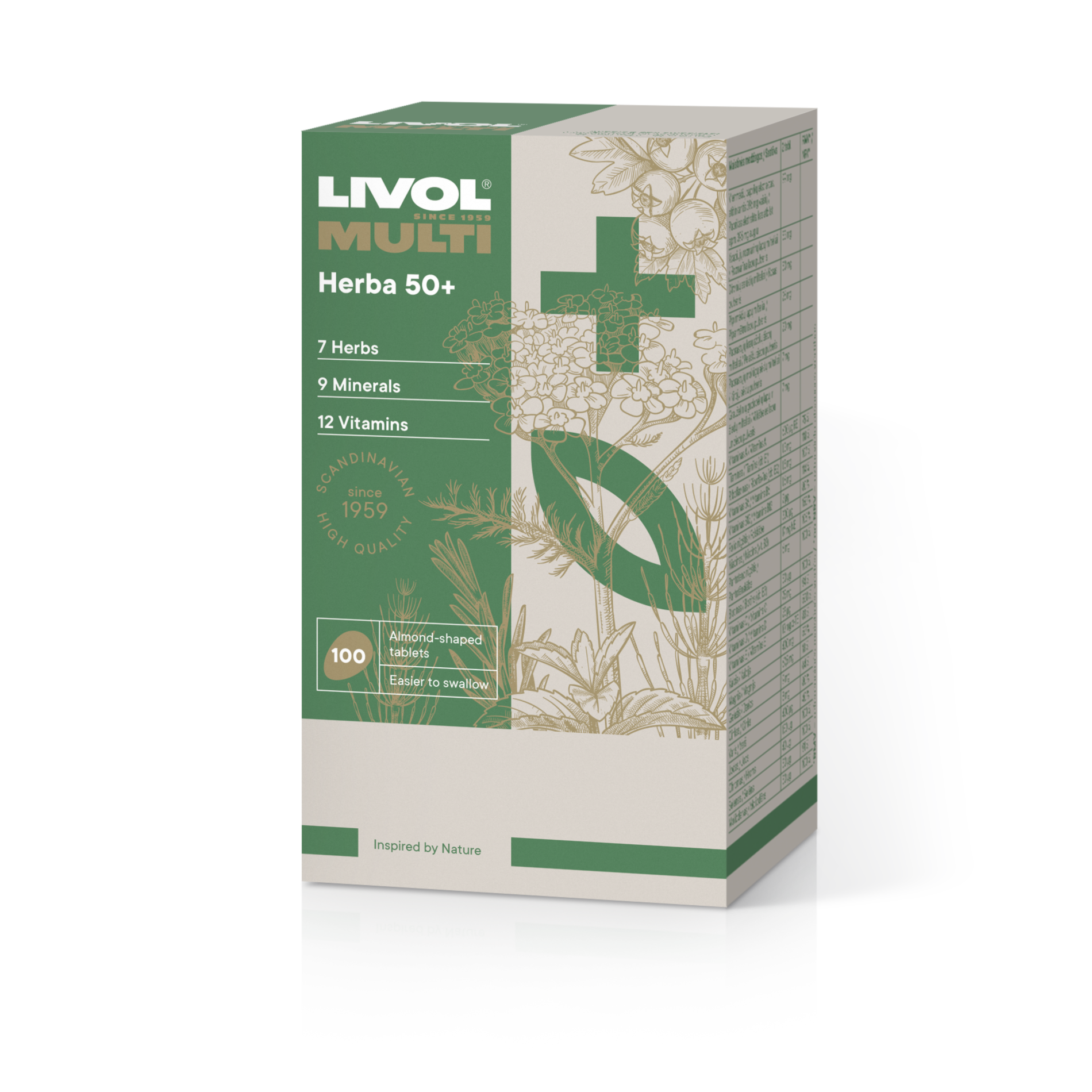 LIVOL MULTI vitaminai Herba 50+, 100 tabl.