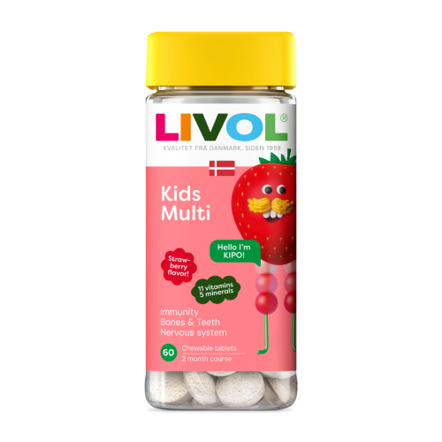 LIVOL vitaminai vaikams braškių sk., 60 tabl.