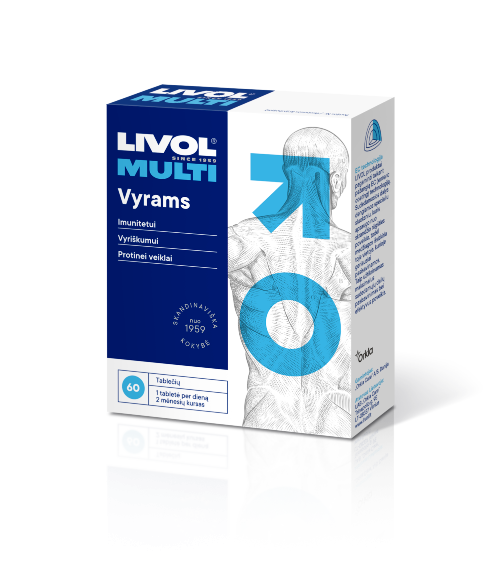 LIVOL MULTI vitaminai vyrams, 60 tabl.