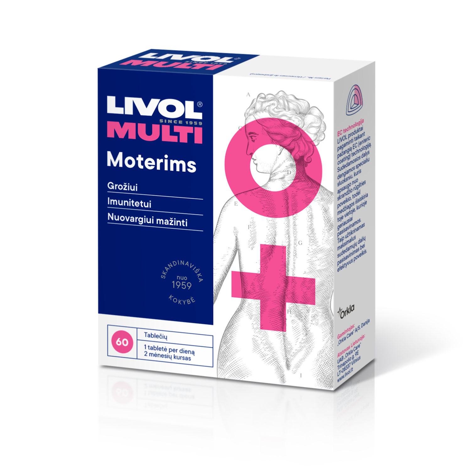 LIVOL MULTI vitaminai moterims, 60 tabl.