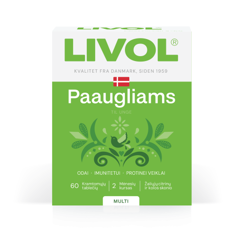 LIVOL MULTI vitaminai paaugliams, 60 tabl.