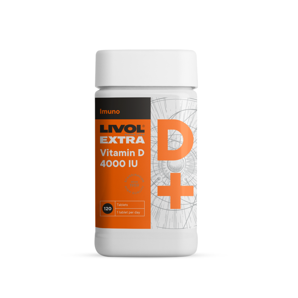 LIVOL EXTRA Vitaminas D 4000 TV, 120 tabl.