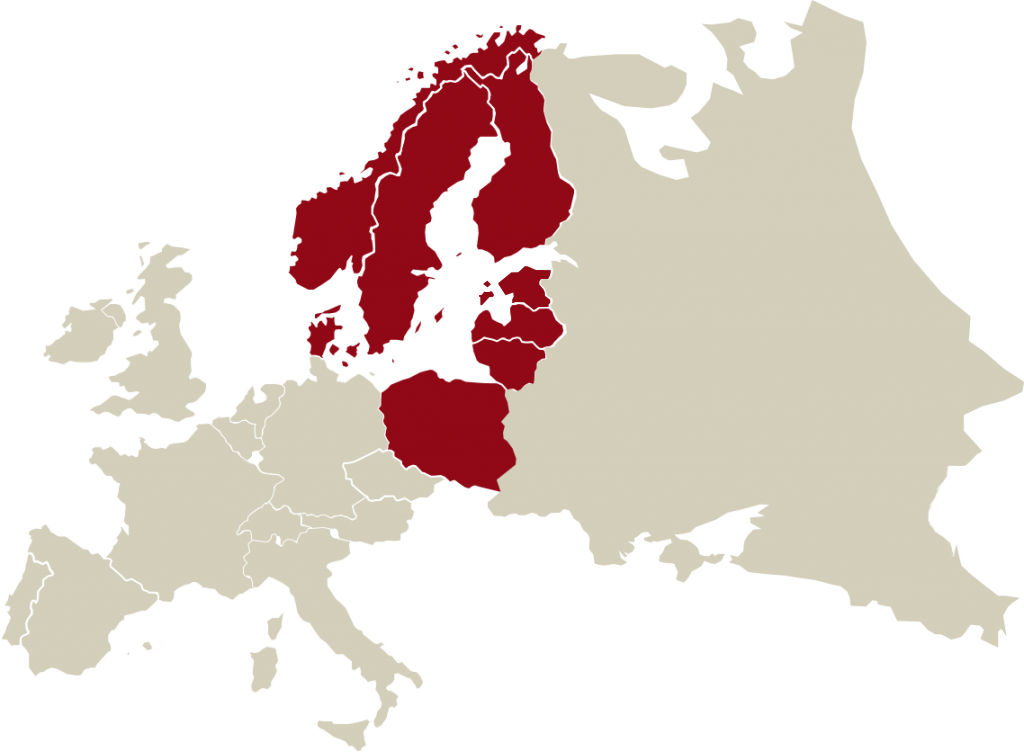 Orkla Scandic Baltics map