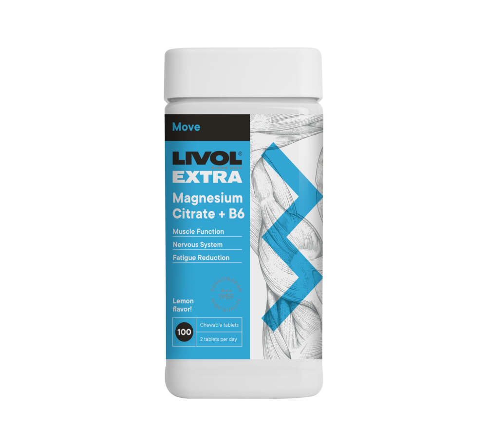 LIVOL EXTRA Magnio citratas + B6, 100 tabl.