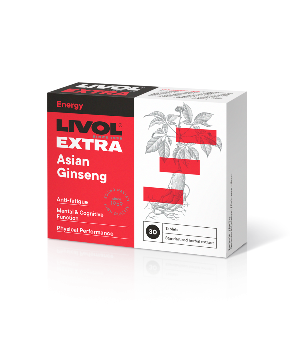 LIVOL EXTRA Asian Ginseng, 30 tabl.