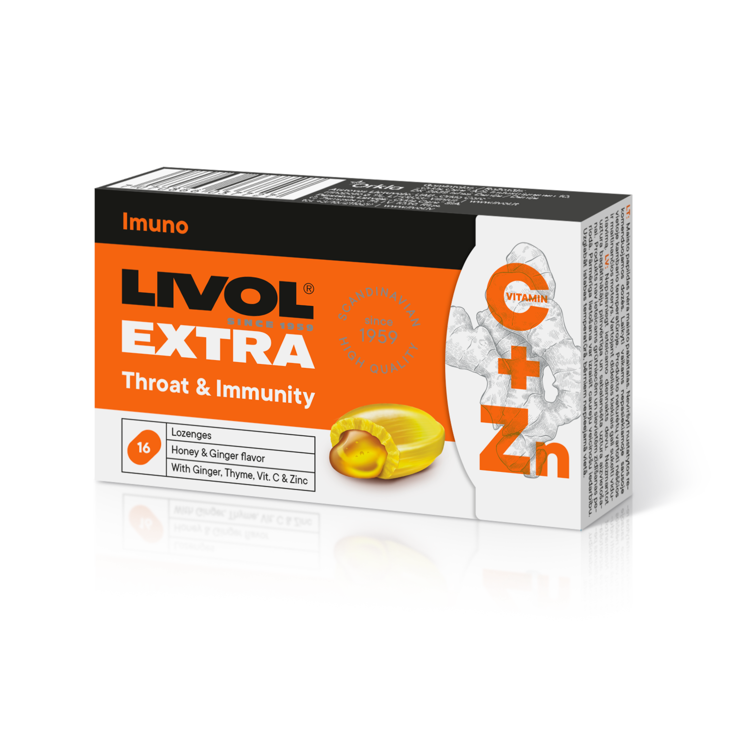 LIVOL EXTRA Throat and Immunity, 16 gerklės pastilių