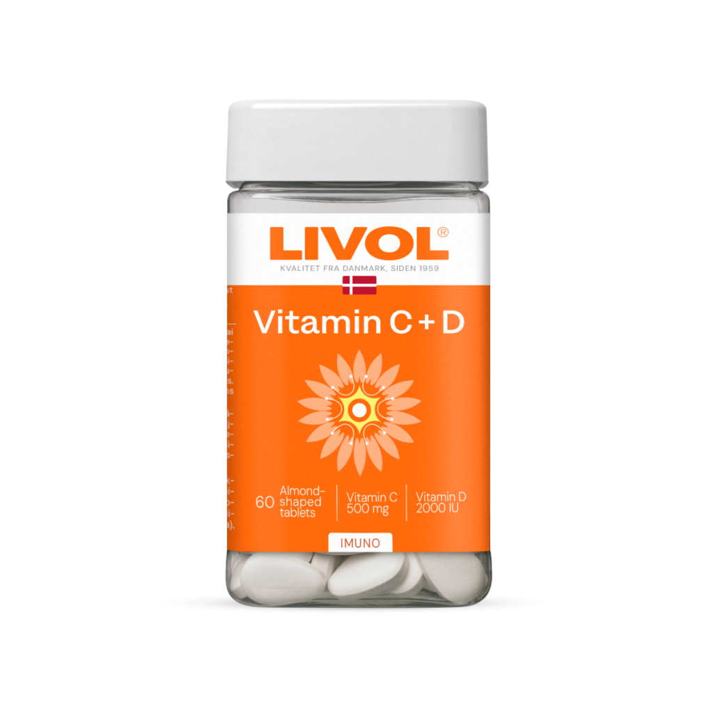 LIVOL Vitaminai C+D, 60 tabl.