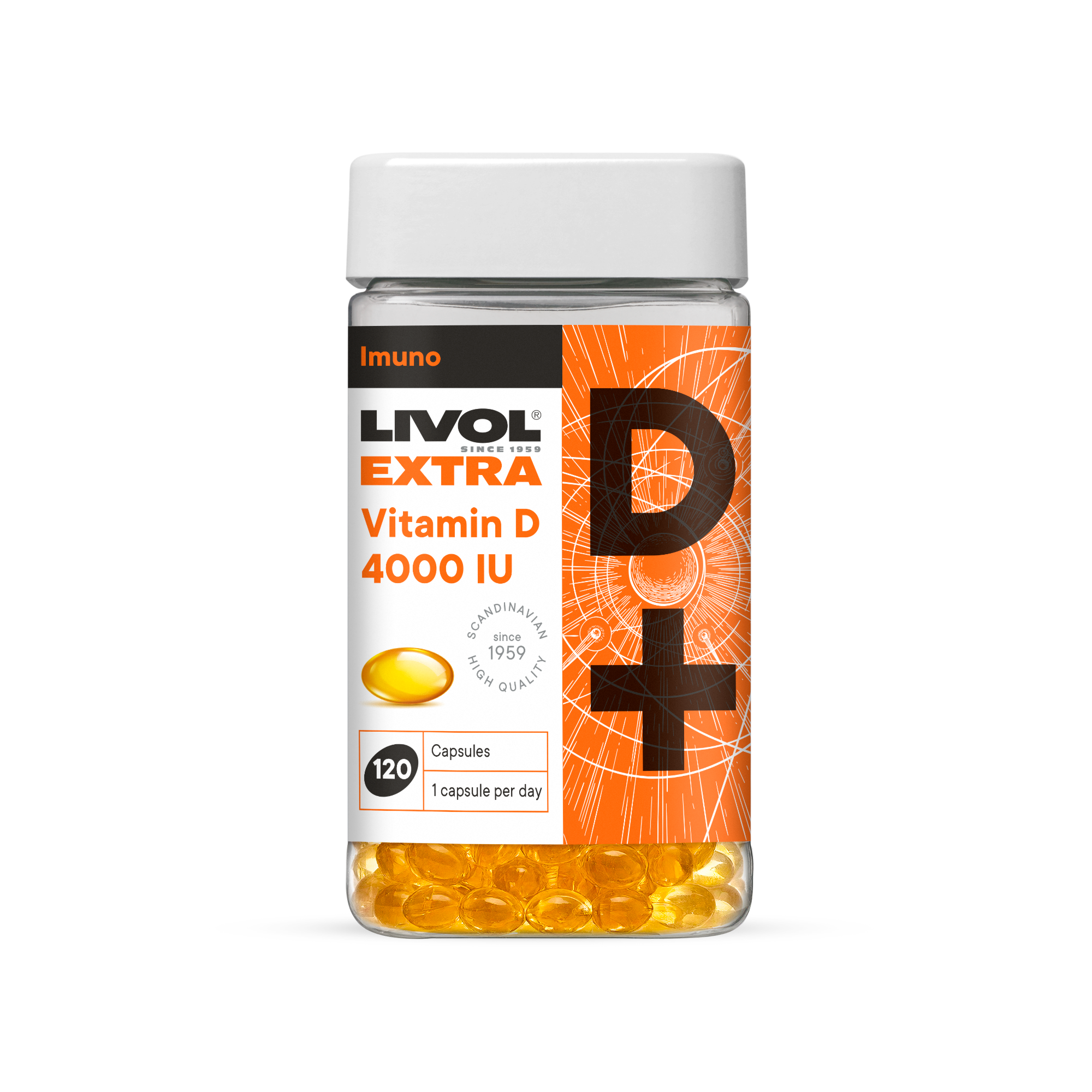 LIVOL EXTRA Vitaminas D 4000 TV, 120 kaps.