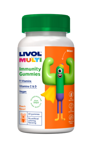 LIVOL MULTI Immunity Vegan guminukai, 60 gum.